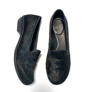 Dansko Olivia Black Calf Hair Loafer Flats